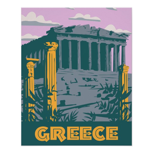 Griechenland Poster Travel, (Vorderseite)