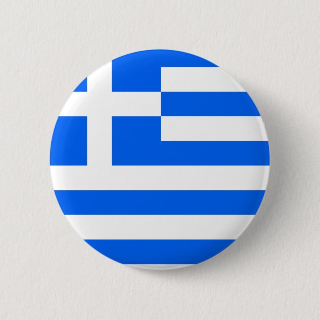 Griechenland-Qualitäts-Flagge Button (Vorderseite)