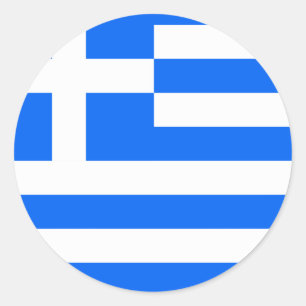 Griechenland-Qualitäts-Flagge Runder Aufkleber