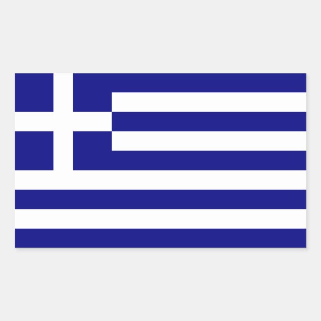 GRIECHENLAND RECHTECKIGER AUFKLEBER (Vorderseite)