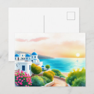 Griechenland Reise Kunst Vintage Postkarte