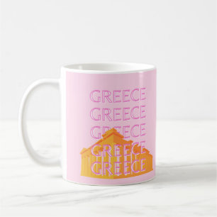 Griechenland, Reisekunst, Rosa Kaffeetasse