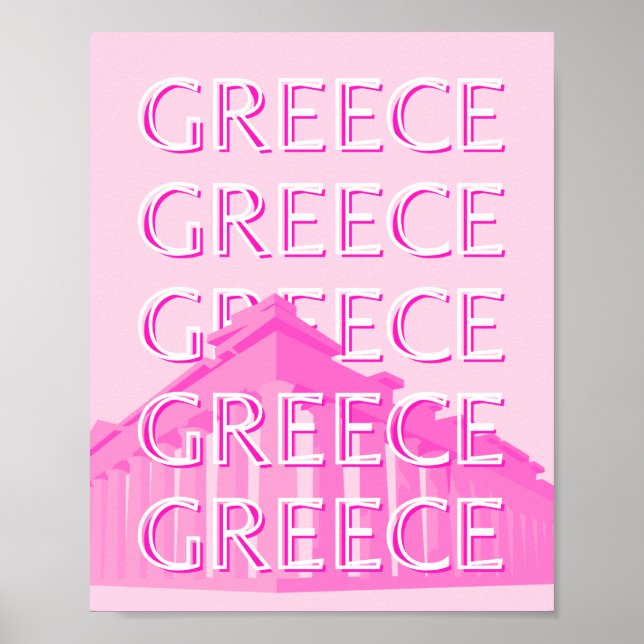 Griechenland, Reisemöglichkeiten, Pastell Reisen K Poster (Vorne)