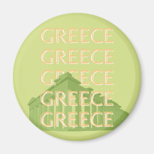 Griechenland Reisen Kunst, Sommerreisen Kunst, Grü Magnet