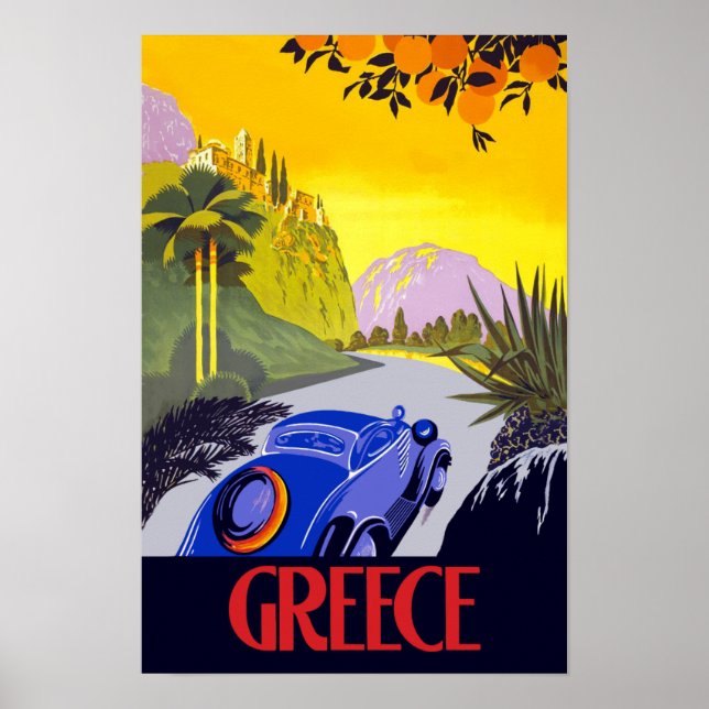 Griechenland Reiseplakat Poster (Vorne)