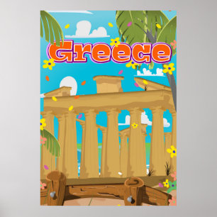 Griechenland Reiseplakat. Poster