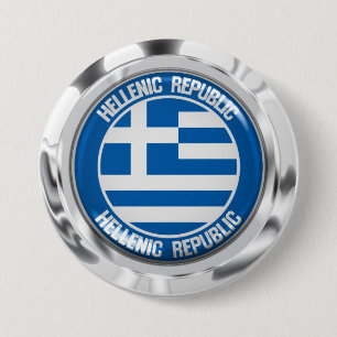 Griechenland-Runde Button