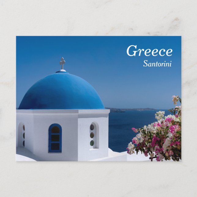 Griechenland, Santorini, Reise Postkarte (Vorderseite)