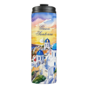 Griechenland Santorini Wasserfarbe Ägäisches Meer Thermosbecher