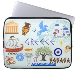 Griechenland Symbole für Reisende Laptopschutzhülle