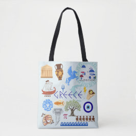 Griechenland Symbole für Reisende Tasche