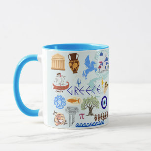 Griechenland Symbole für Reisende Tasse