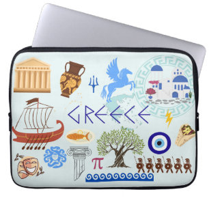 Griechenland Symbole Reise Liebhaber Laptopschutzhülle
