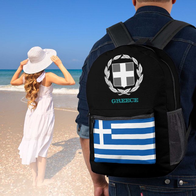 Griechenland-Tasche, griechische Flagge, Emblem /P Bedruckter Rucksack (Von Creator hochgeladen)