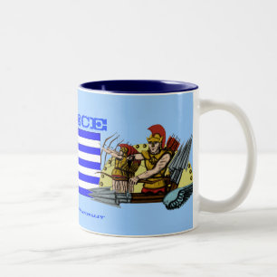Griechenland-Tassenentwurf Zweifarbige Tasse