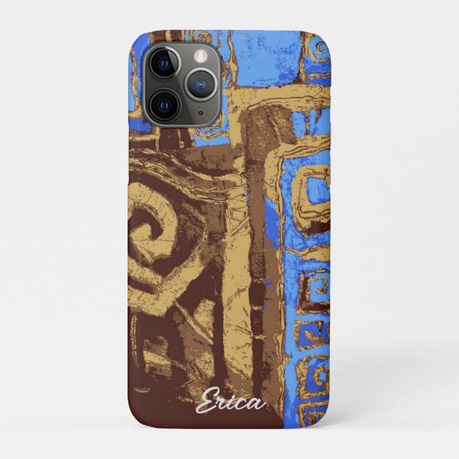 Griechenland Totem Tribal Abstrakte Kunst Personal Case-Mate iPhone Hülle (Rückseite)