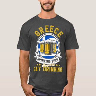 Griechenland Trinkteam unterstützt Trinkgetränke a T-Shirt