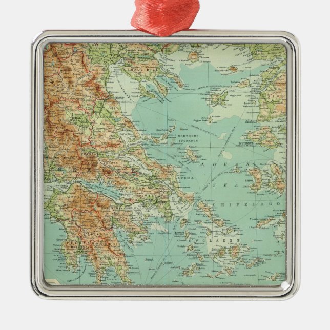 Griechenland und das ägäische silbernes ornament (Vorne)