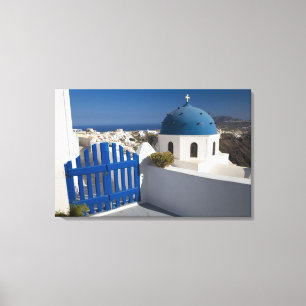 Griechenland und die griechische Insel Santorin au Leinwanddruck