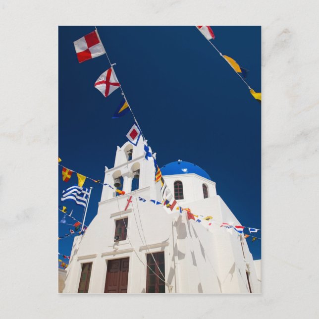 Griechenland und die griechische Insel Santorin St Postkarte (Vorderseite)