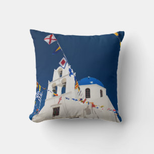 Griechenland und die griechische Insel Santorini S Kissen