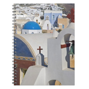 Griechenland und die griechische Insel Santorini S Notizblock