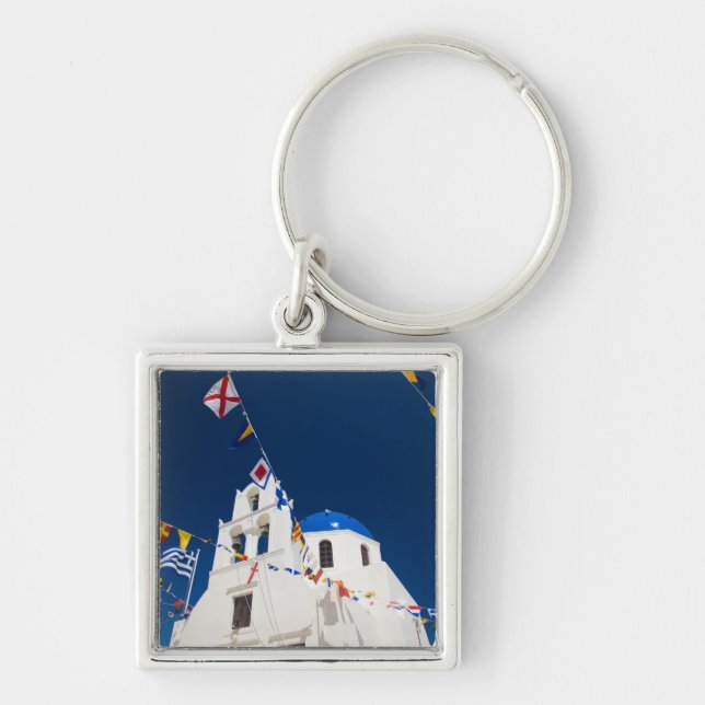 Griechenland und die griechische Insel Santorini S Schlüsselanhänger (Vorne)