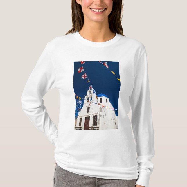 Griechenland und die griechische Insel Santorini S T-Shirt (Vorderseite)