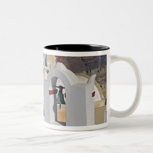 Griechenland und die griechische Insel Santorini S Zweifarbige Tasse (Rechts)