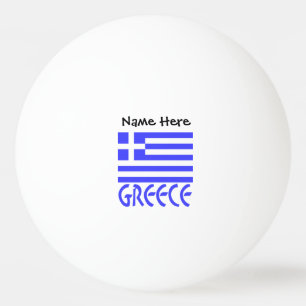 Griechenland und griechische Flagge personalisiert Tischtennisball