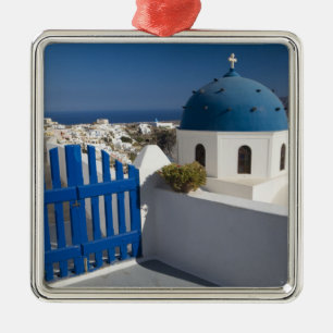 Griechenland und griechische Insel Santorin aus de Silbernes Ornament