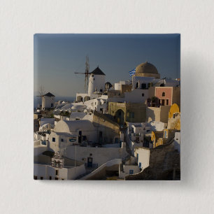 Griechenland und griechische Insel Santorin Stadt  Button