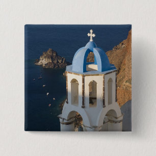 Griechenland und griechische Insel Santorin Stadt  Button