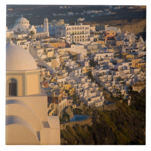 Griechenland und griechische Insel Santorin Stadt Fliese