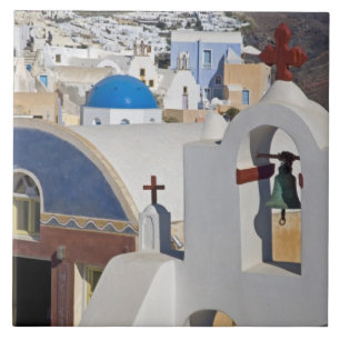 Griechenland und griechische Insel Santorin Stadt Fliese