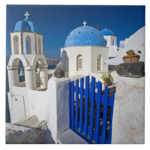 Griechenland und griechische Insel Santorin Stadt Fliese