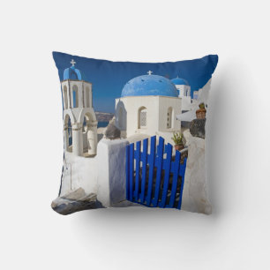 Griechenland und griechische Insel Santorin Stadt Kissen