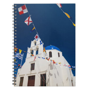 Griechenland und griechische Insel Santorin Stadt Notizblock