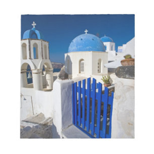 Griechenland und griechische Insel Santorin Stadt  Notizblock