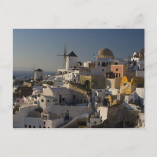 Griechenland und griechische Insel Santorin Stadt  Postkarte