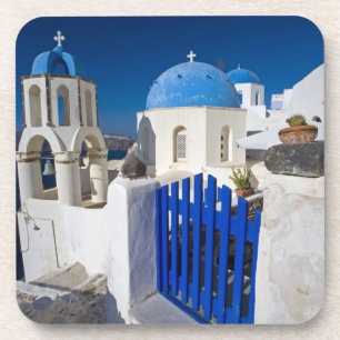 Griechenland und griechische Insel Santorin Stadt  Untersetzer
