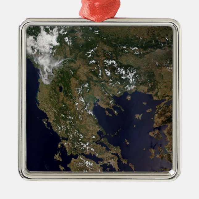 Griechenland und seine Nachbarländer Silbernes Ornament (Vorne)