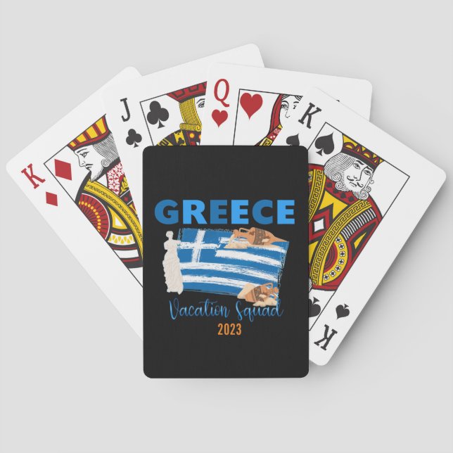 Griechenland Vacation Europe Travel Group Matching Spielkarten (Rückseite)