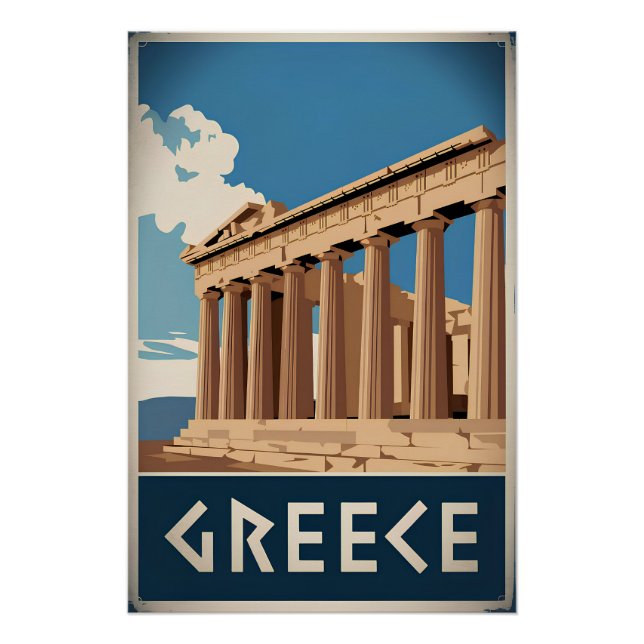 Griechenland Vintag Poster (Vorderseite)