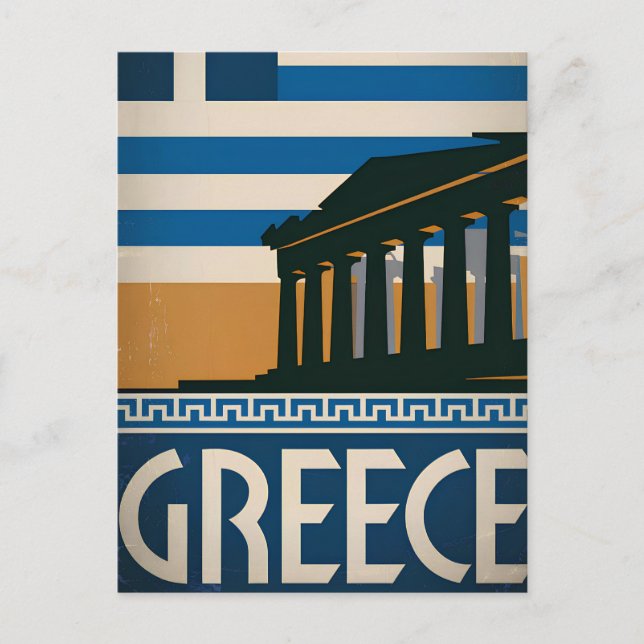 Griechenland Vintag Postkarte (Vorderseite)