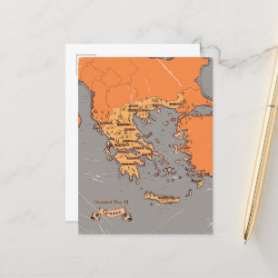 Griechenland Vintage-Kreis Karte