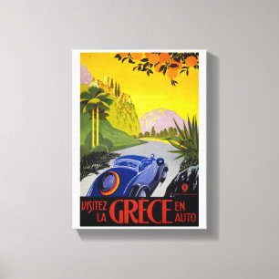 Griechenland Vintage-Reiseposter Restauriert Leinwanddruck