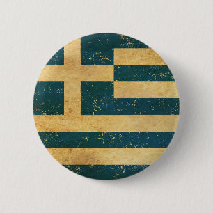 Griechenland Vintager Grunge Button