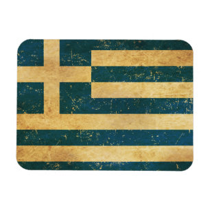 Griechenland - Vintages Grunge-Design Magnet