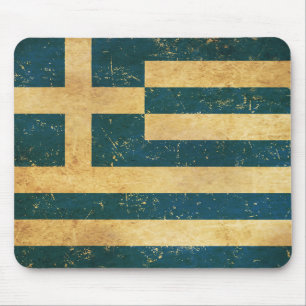 Griechenland - Vintages Grunge-Design Mousepad